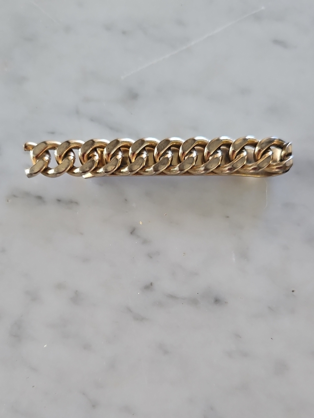 ANSON Chain Link Tie/Lapel Bar Clip Vintage    EUC